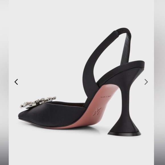AMINA MUADDI begum satin crystal sling black pumps size 41 - Picture 11 of 15